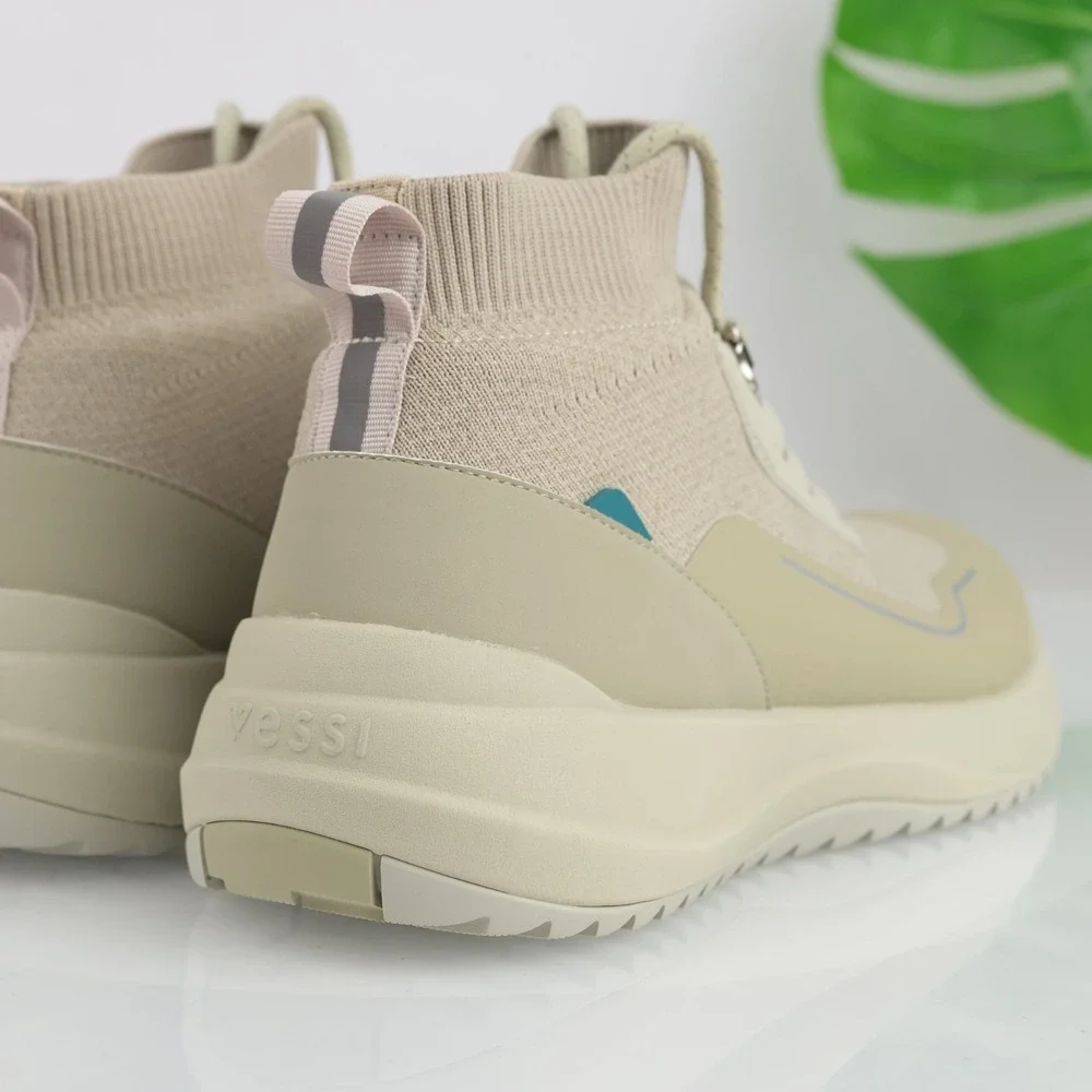 Vessi Women Cloudburst High Top Boot Sneaker Size 10 Waterproof Olive Green Shoe